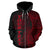 Samoa Polynesian Custom Zip up Hoodie Coconut Red - Polynesian Pride