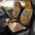 Polynesian Car Seat Covers - Turtle Plumeria Gold Color Universal Fit Gold - Polynesian Pride