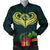 Polynesian Hawaii Kanaka Maoli Bomber Jacket - Heart with Hibiscus Green Unisex - Polynesian Pride