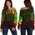 New Zealand Women's Off Shoulder Sweater, Maori Polynesian Tattoo Reggage Art - Polynesian Pride