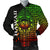 Hawaii Men's Bomber Jacket - Hawaii Seal Rocket Style (Reggae) Black - Polynesian Pride