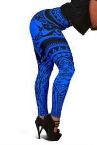 Polynesian Leggings - Guam Flag, Seal with Maui Moana Tattoo - Polynesian Pride