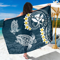 Hawaii Turtle Plumeria Polynesian Sarong - Sease Style Sarong One Size Blue - Polynesian Pride