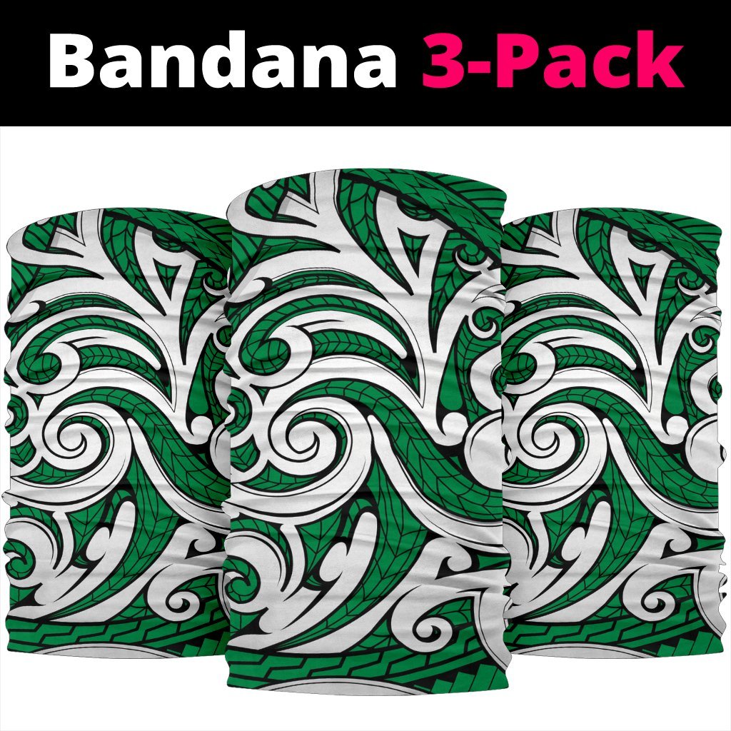 Polynesian Maori Ethnic Ornament Gray Bandana 3 - Pack - Polynesian Pride