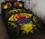 Tahiti Polynesian Quilt Bed Set Hibiscus Yellow Black - Polynesian Pride