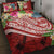 Guam Polynesian Quilt Bed Set - Summer Plumeria (Black) Red - Polynesian Pride