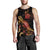 New Caledonia Men Tank Top - Turtle With Blooming Hibiscus Gold - Polynesian Pride