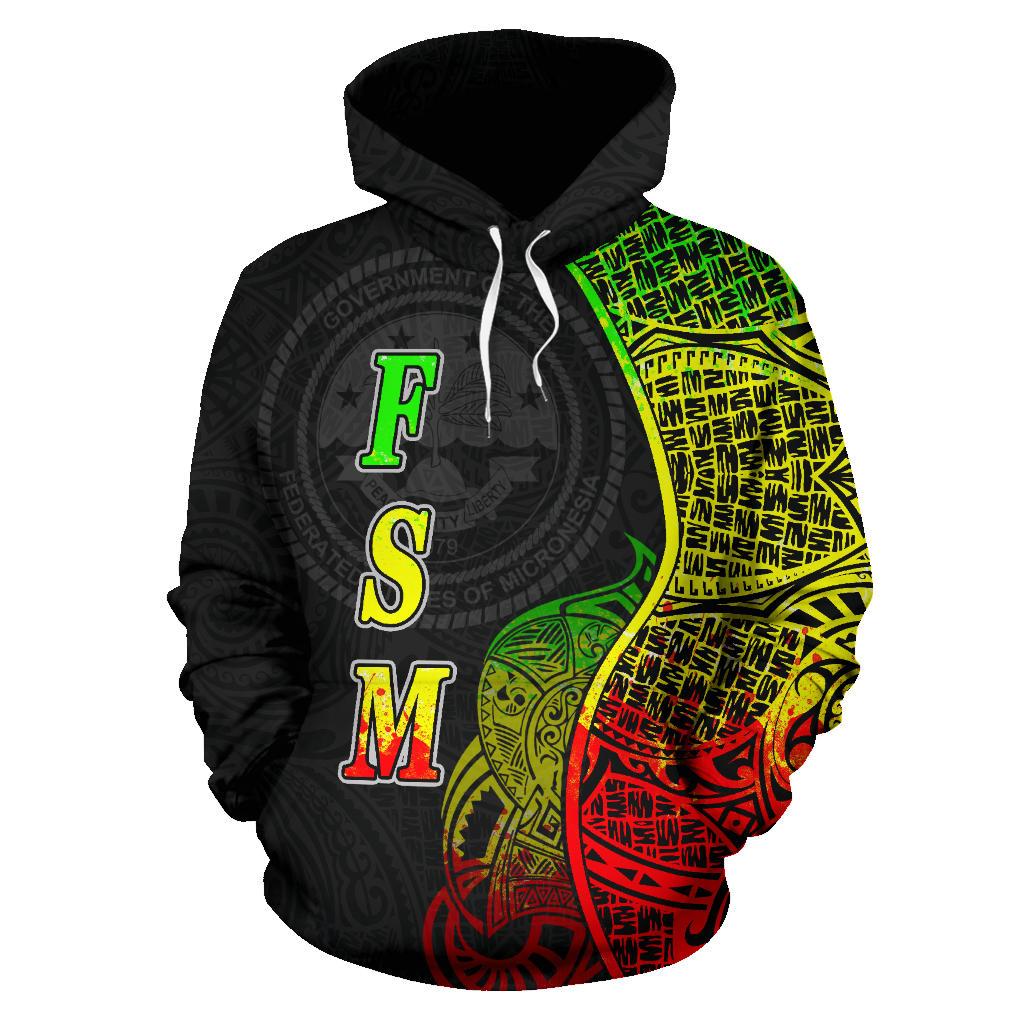 Federated States of Micronesian Polynesian Hoodie Coconut Tree Reggae - Polynesian Pride