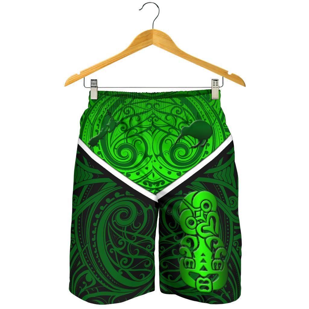 New Zealand Maori Rugby Men Shorts Pride Version - Green Green - Polynesian Pride