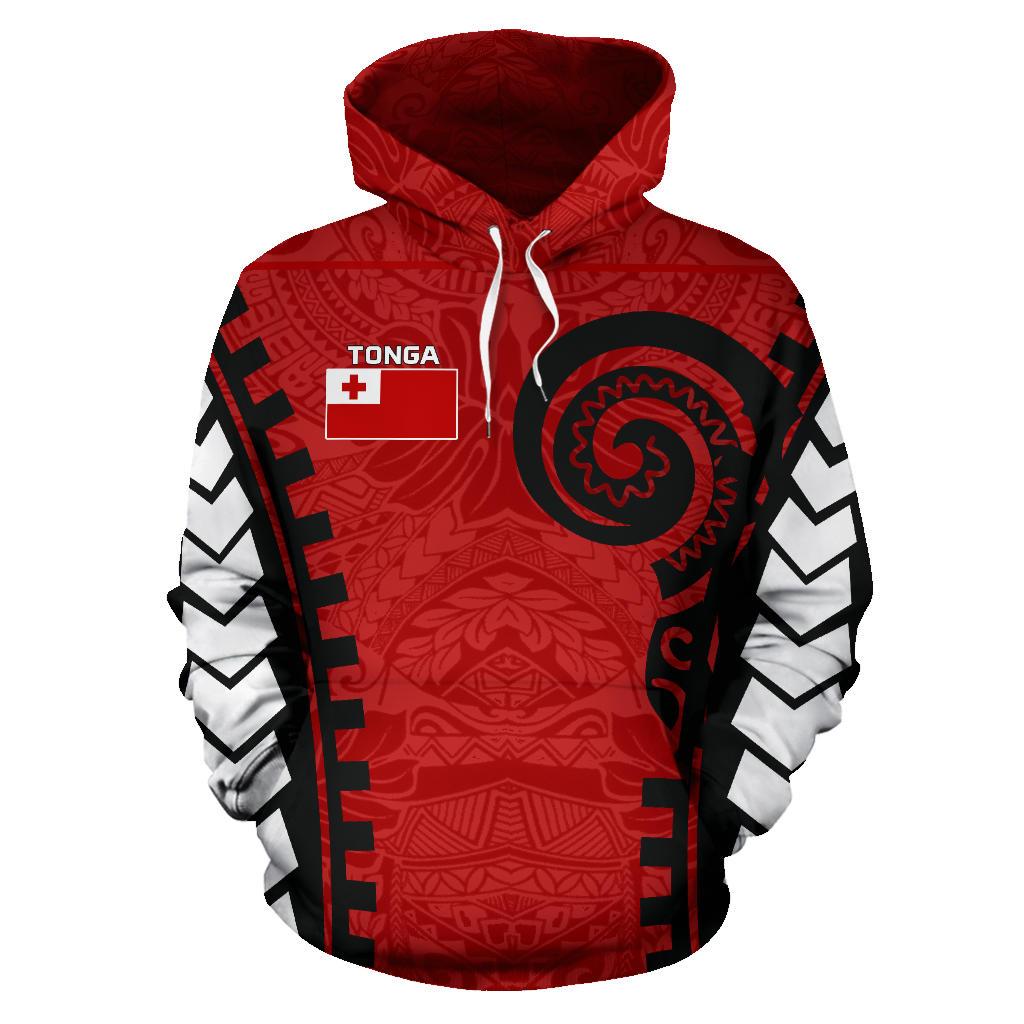 Tonga All Over Hoodie Warrior Style - Polynesian Pride