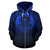 Tuvalu All Over Zip up Hoodie Lift up Blue - Polynesian Pride