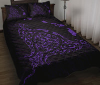 Rays Hawaii Map Polynesian Quilt Bed Set - Purple - Polynesian Pride
