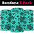 Polynesian Turtle Palm And Sea Pebbles Turquoise Bandana 3 - Pack - Polynesian Pride