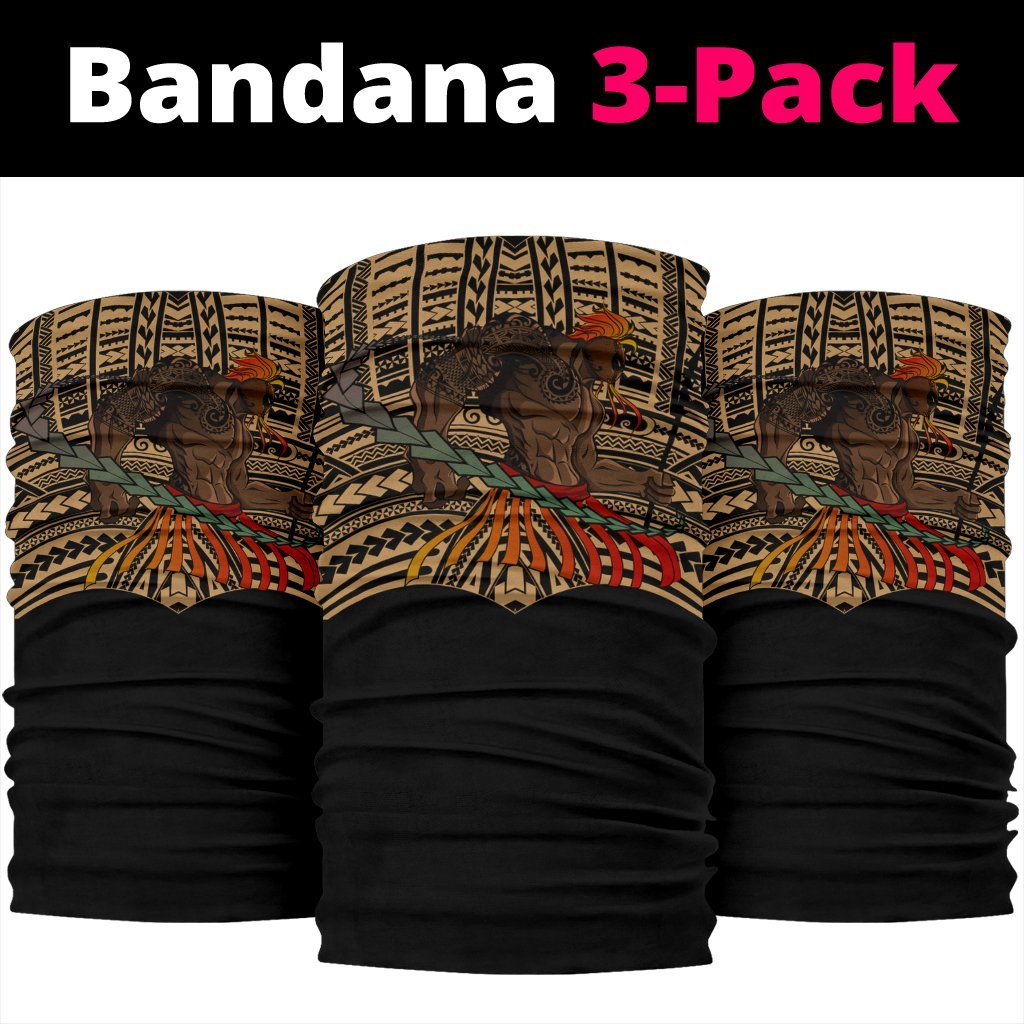 Hawaii Polynesian Warrior Kanaka Anchor Bandana 3-Pack - AH - Gold - Polynesian Pride
