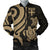 Fiji Polynesian Men Bomber Jacket - Gold Tentacle Turtle Gold - Polynesian Pride