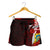 Tuvalu Polynesian Women's Shorts - Coat Of Arm With Hibiscus - Polynesian Pride