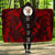 Niue Hooded Blanket - Polynesian Tattoo Red Hooded Blanket Red - Polynesian Pride