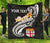 Fiji Custom Personalised Premium Quilt - Fiji Seal Polynesian Patterns Plumeria (Black) - Polynesian Pride