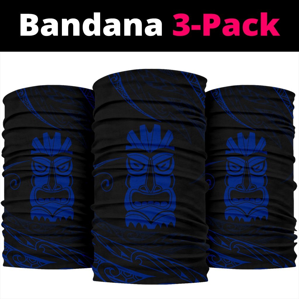 Hawaii Tiki Polynesian Bandana 3-Pack - Blue - Polynesian Pride