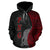Papua New Guinea Polynesian Hoodie Coconut Tree Red - Polynesian Pride
