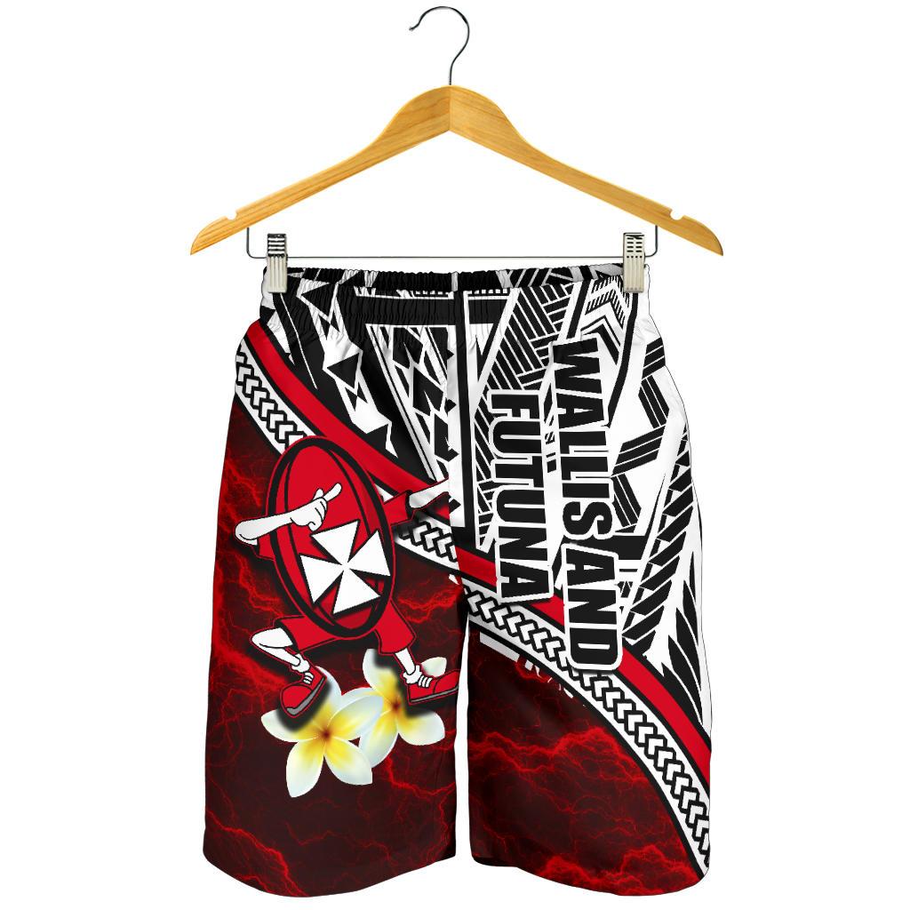 Dab Trend Style Rugby Men Shorts Wallis and Futuna Red - Polynesian Pride