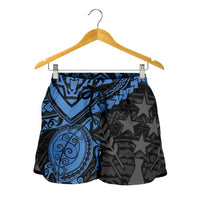 Kosrae Polynesian Shorts (Women) - Blue Turtle - Polynesian Pride