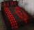 Hawaii Kakau Makau Fish Hook Polynesian Quilt Bed Set - Red - Polynesian Pride