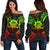 Tuvalu Polynesian Shoulder Sweater Map Reggae Art - Polynesian Pride