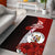 Niue Polynesian Area Rug - Coat Of Arm With Hibiscus Red - Polynesian Pride