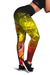 Custom Personalised Samoa Leggings- Humpback Whale with Tropical Flowers (Yellow) - Polynesian Pride