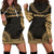 Vanuatu Women's Hoodie Dress - Polynesian Gold Chief Gold - Polynesian Pride