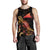 Tokelau Men Tank Top - Turtle With Blooming Hibiscus Gold - Polynesian Pride