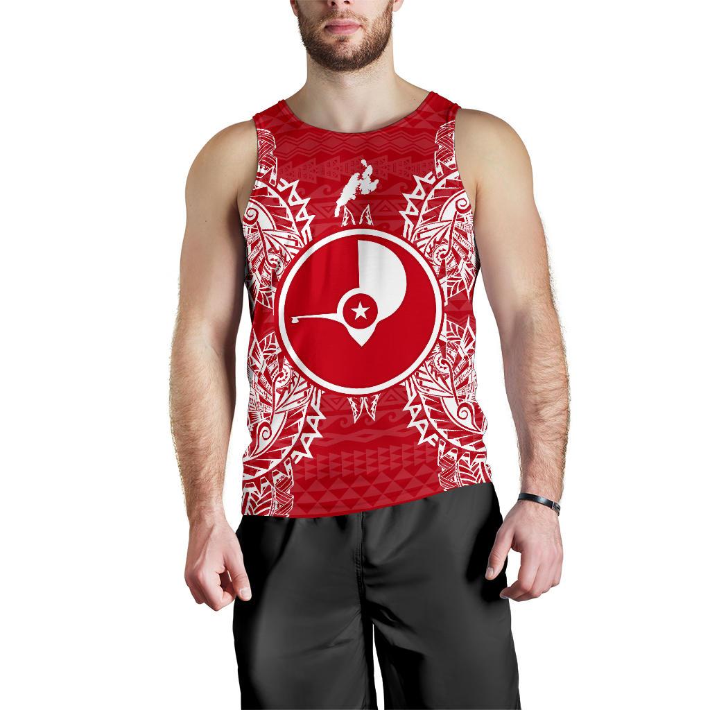 Yap Polynesian Men Tank Top Map Red White Red - Polynesian Pride