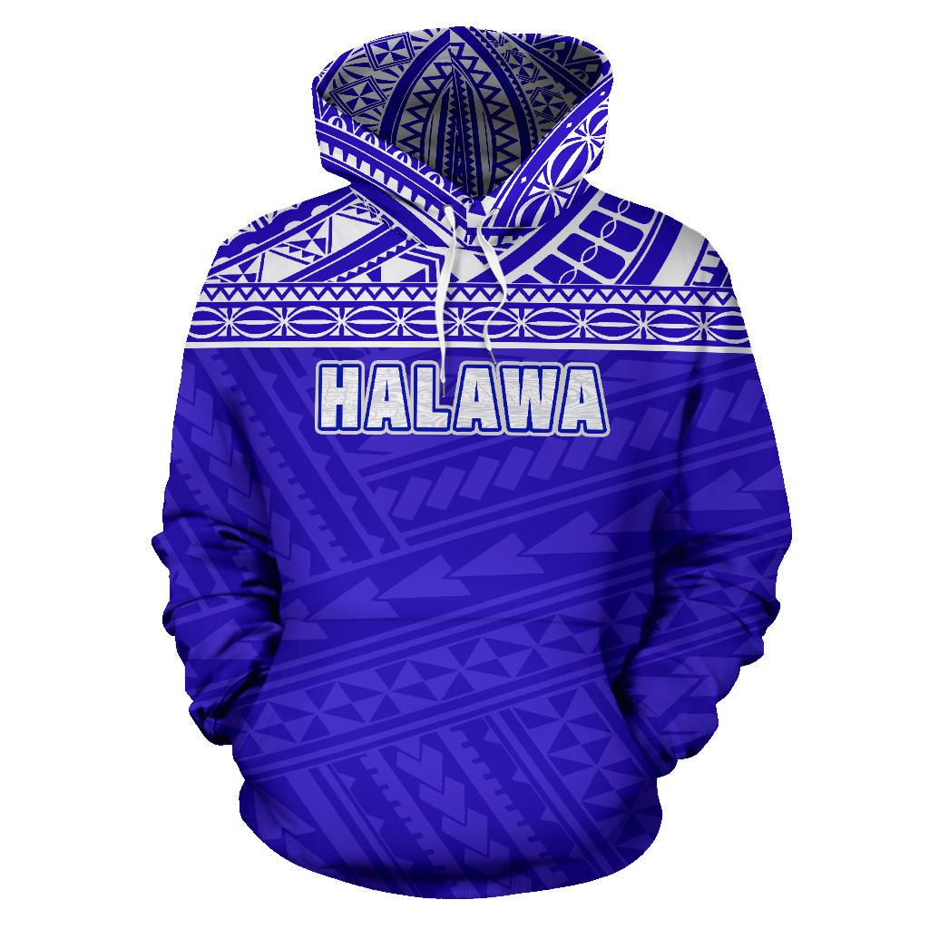 Poly Halawa ll Over Hoodie Polynesian Royal Blue Version - Polynesian Pride