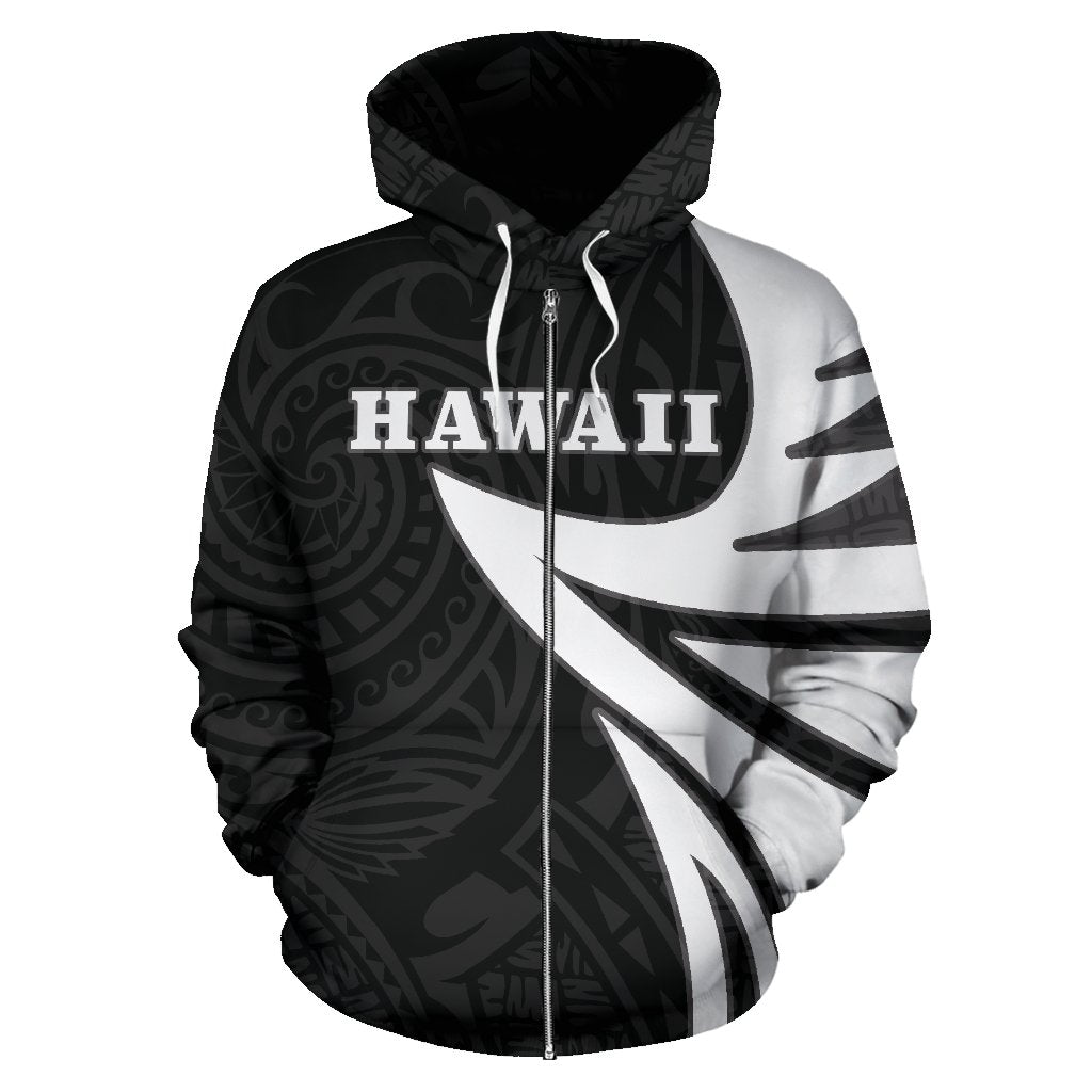 Hawaii Turtle Zip up Hoodie Warrior Style - Polynesian Pride