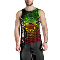 American Samoa Men's Tank Top - AS Seal Rocket Style (Reggae) - Polynesian Pride