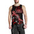 Samoa Men Tank Top - Turtle With Blooming Hibiscus Red - Polynesian Pride