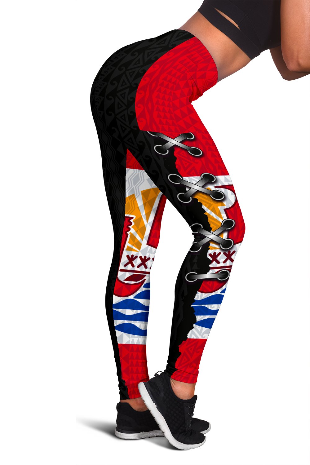 French Polynesia Polynesian Women Legging - Sewing Style - Polynesian Pride