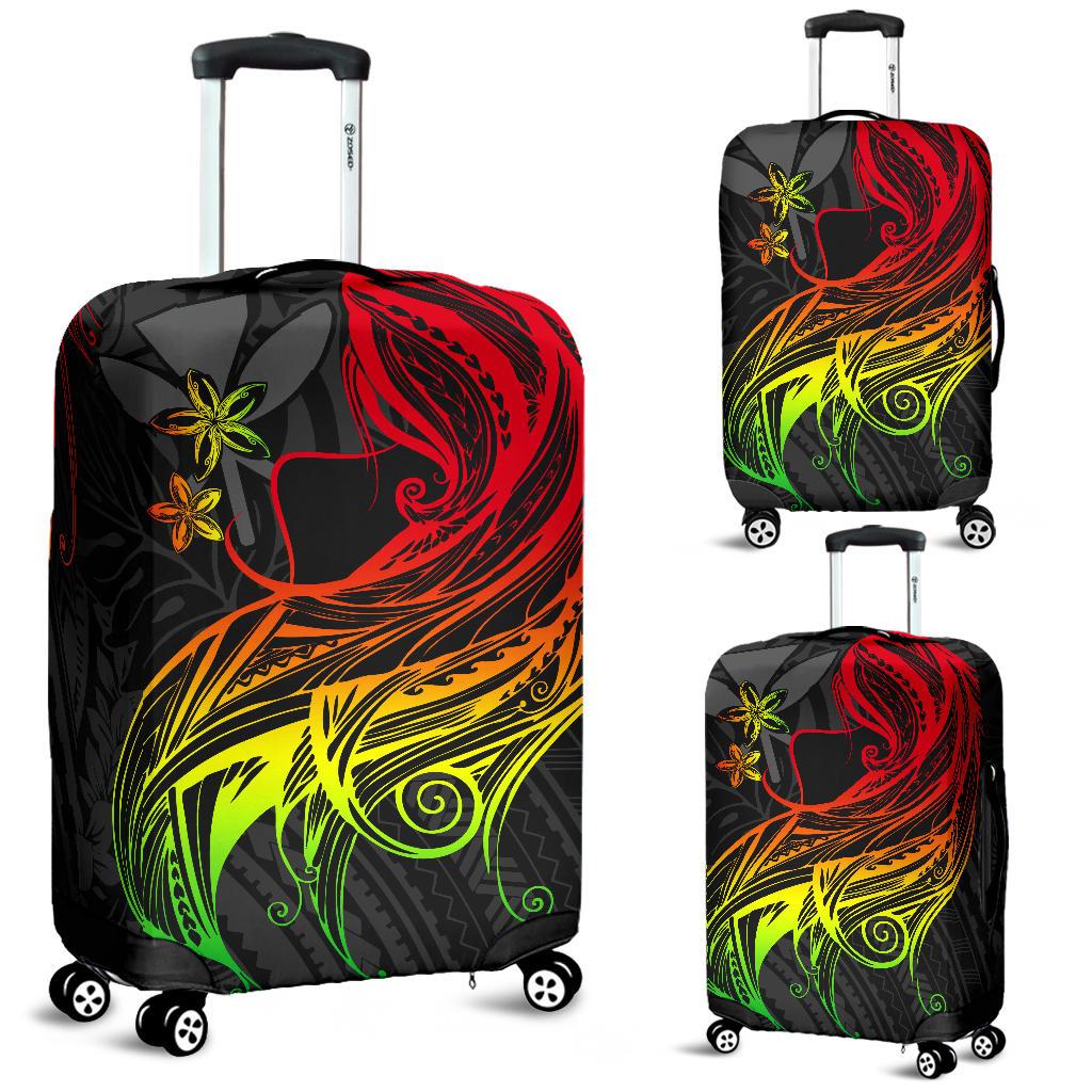 Polynesian Hawaii Luggage Covers - Kanaka Maoli Girl Hair Plumeria Reggae - Polynesian Pride