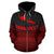 Samoa Polynesian Custom Zip up Hoodie Red Black Pride Map and Seal - Polynesian Pride