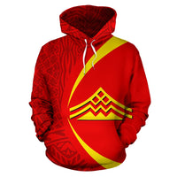 Hawaii Polynesian Mauna Kea Hoodie Black Circle Style - Polynesian Pride