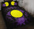 Palau Polynesian Quilt Bed Set Hibiscus Purple Black - Polynesian Pride