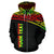 Tahiti Polynesian All Over Custom Zip up Hoodie Reggae Curve - Polynesian Pride