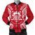 Tuvalu Polynesian Men's Bomber Jacket Map Red White Red - Polynesian Pride