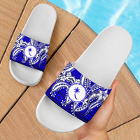 Chuuk Sandals - Tribal Jungle Pattern Blue - Polynesian Pride