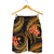 Chuuk Micronesian Men Shorts - Gold Plumeria - Polynesian Pride