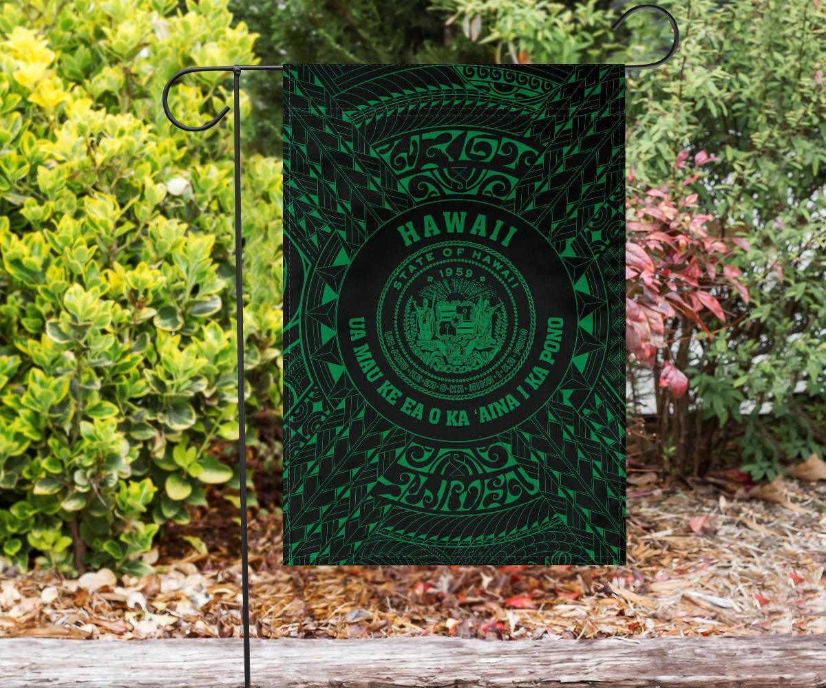 Hawaii Motto Polynesian Flag White AH - Polynesian Pride