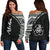 Hawaii Women's Off Shoulder Sweater - Curve Version Black - Polynesian Pride