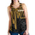 Hawaii Women's Racerbank Tank - Kanaka Maoli With Polynesian Pattern In Heartbeat Style (Gold) - Polynesian Pride