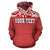 Tonga All Over Custom Hoodie Red Style - Polynesian Pride